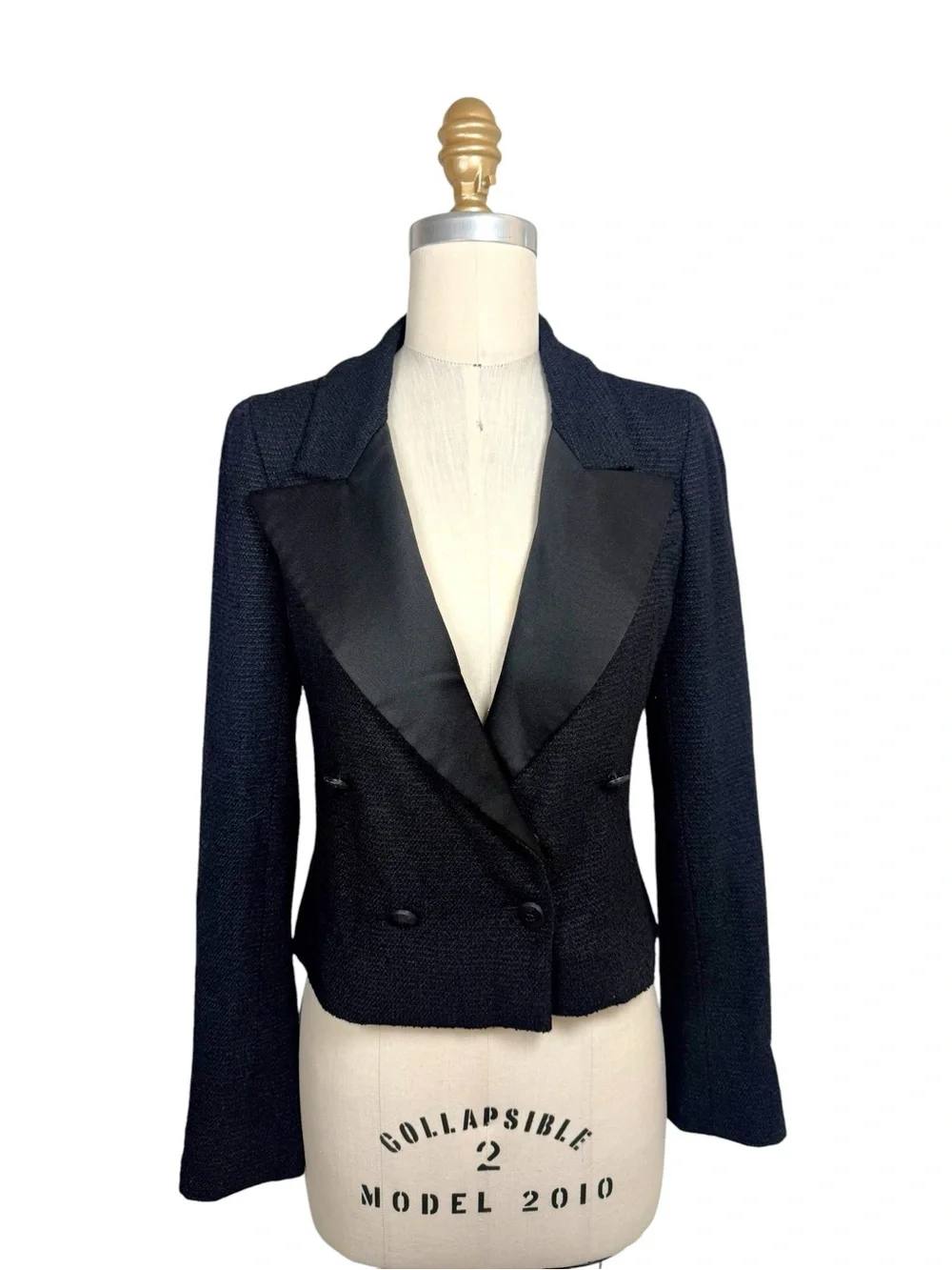 Chanel Runway Spring 2005 Bouclé Tuxedo Jacket FR 36